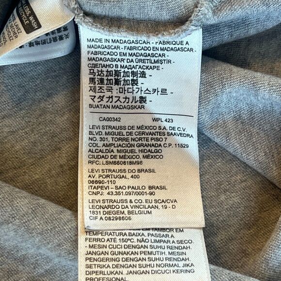 Levi's Men's Grey T-Shirt Logo Short Sleeves XXL Cotton - Picture 6 of 8